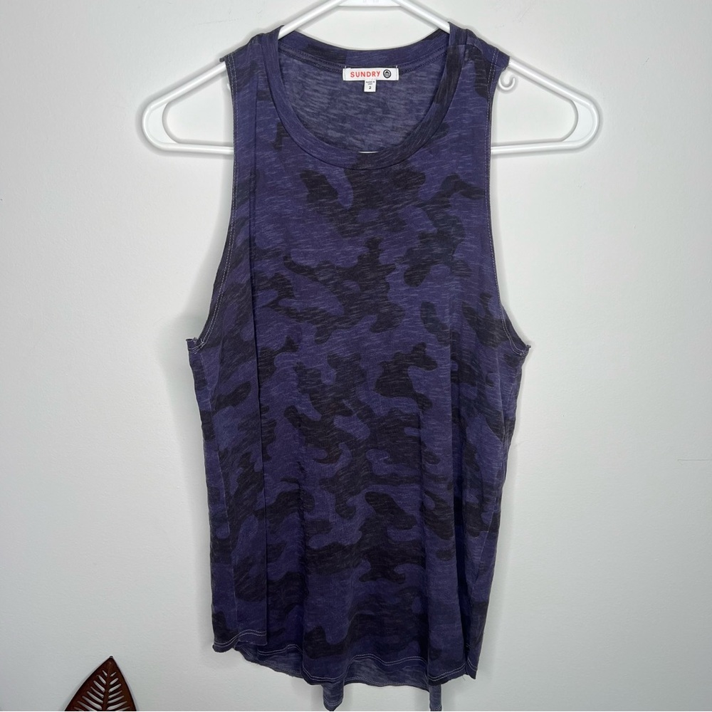 Sundry Animal Print Sleeveless‎ Top A17